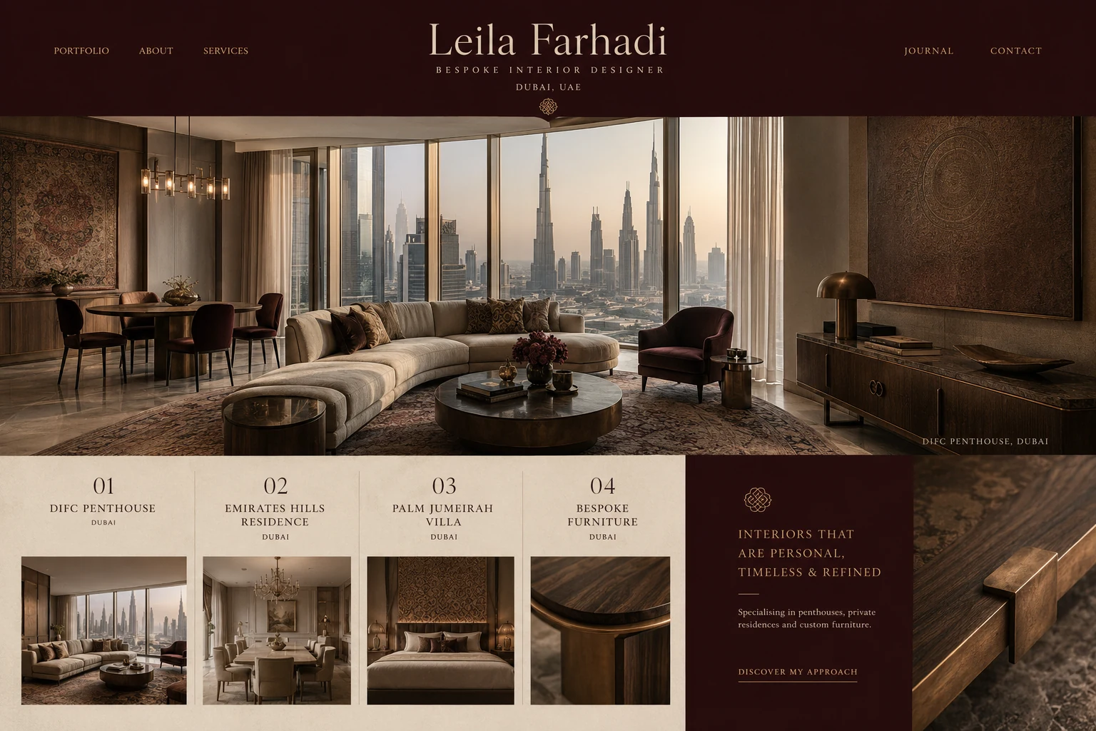 Leila Farhadi employee relations consultant portfolio website concept