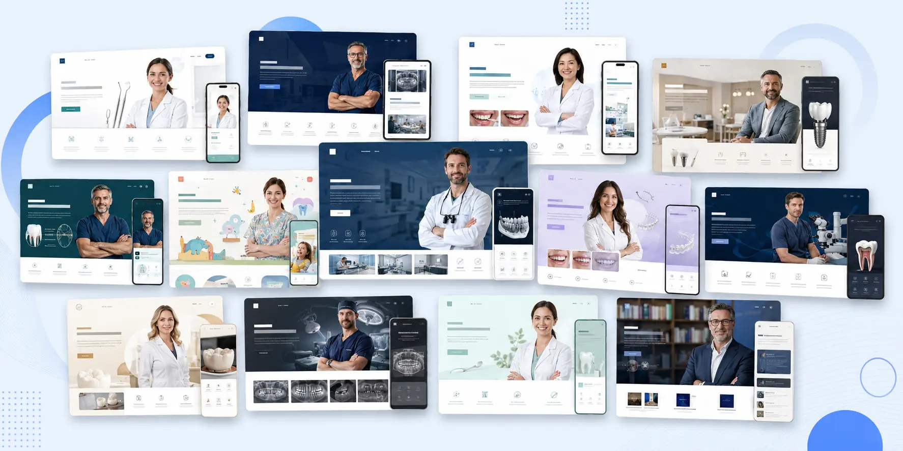Responsive personal portfolio website concepts for dentists
