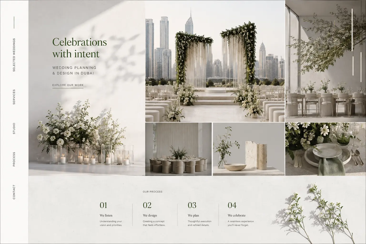 Event planner personal portfolio website concept 02