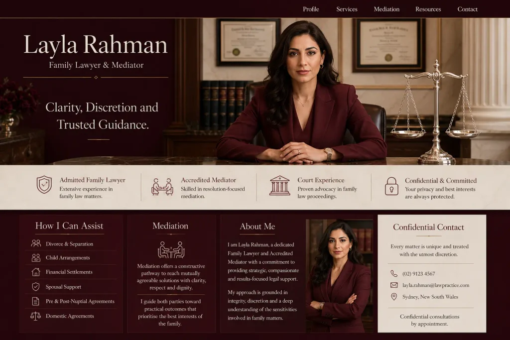 Lawyer and legal advisor portfolio website concept 20