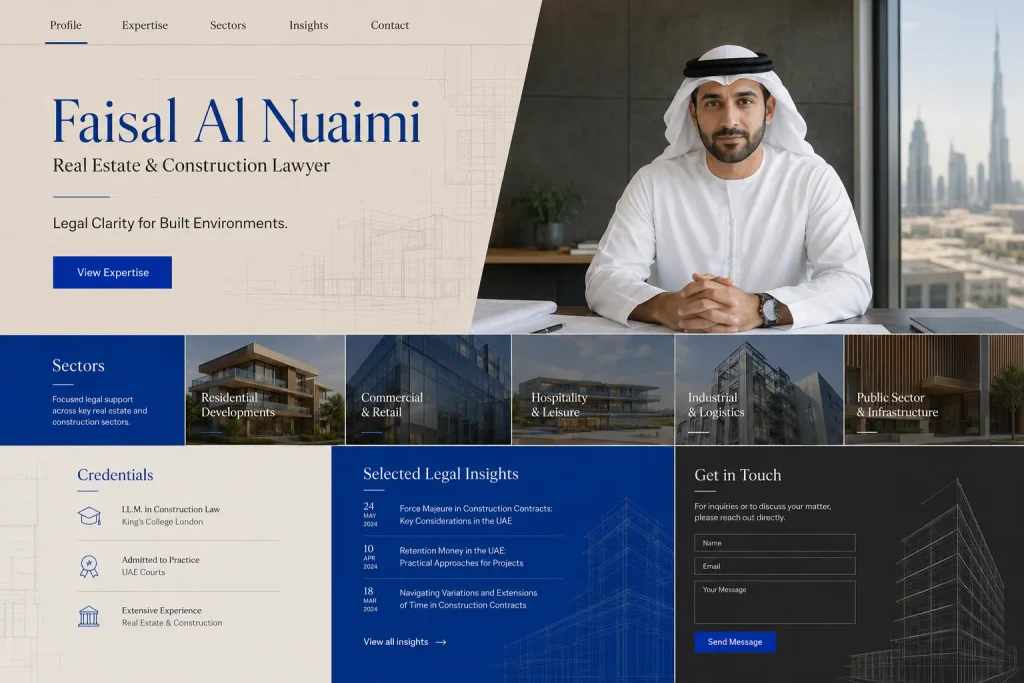 Lawyer and legal advisor portfolio website concept 22